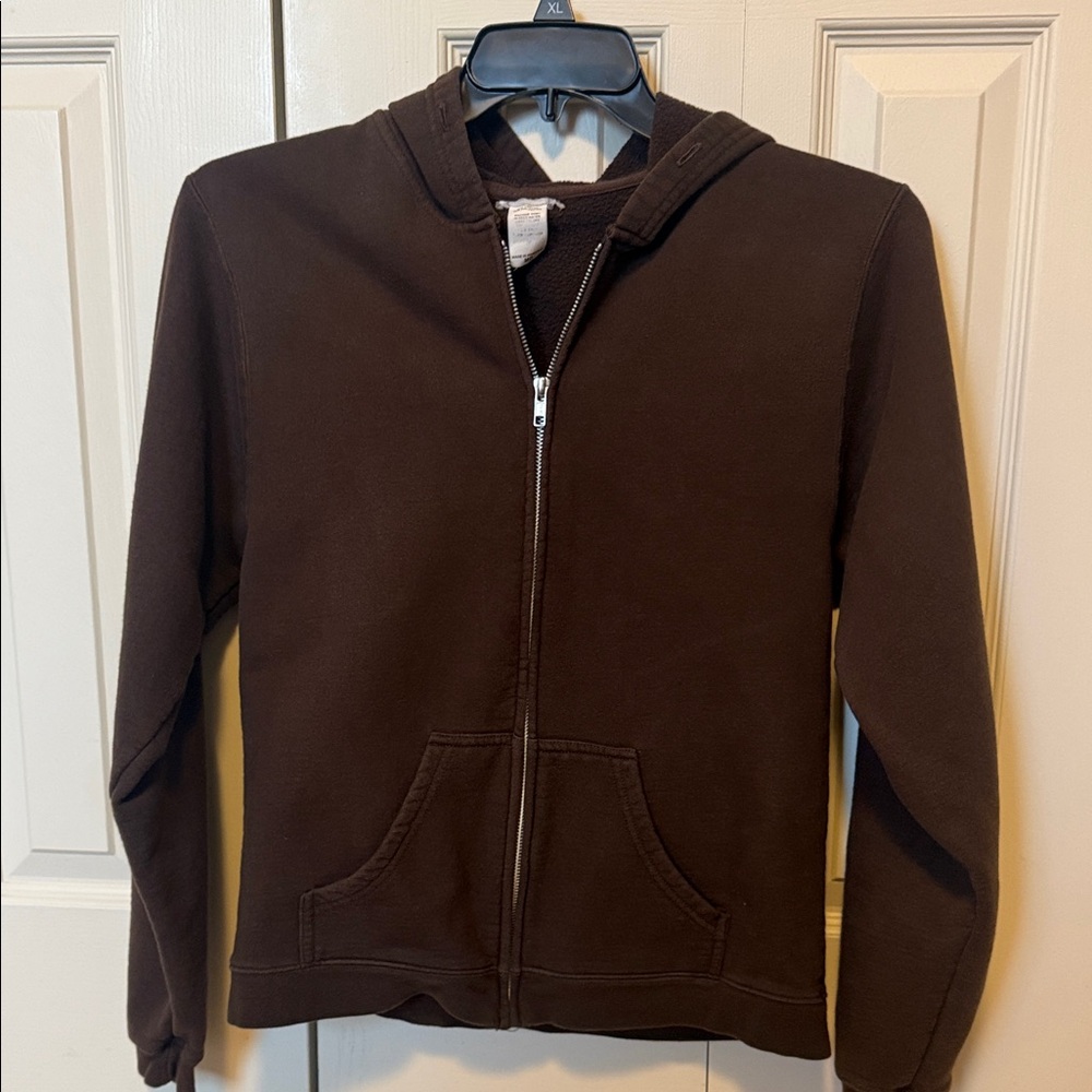 Chocolate Brown Women's Zip Hoodie Sweater